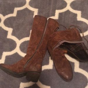 Born lace up knee high boots